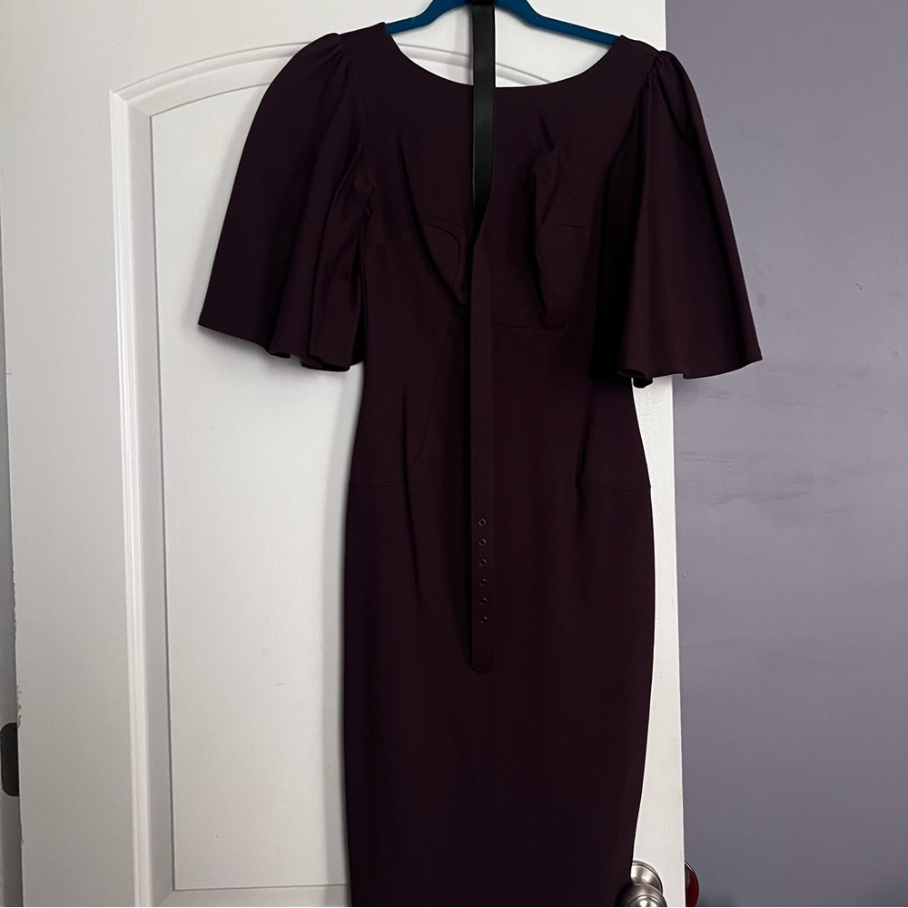 Vixen By Micheline Pitt Chockate Brown Secretary Dress